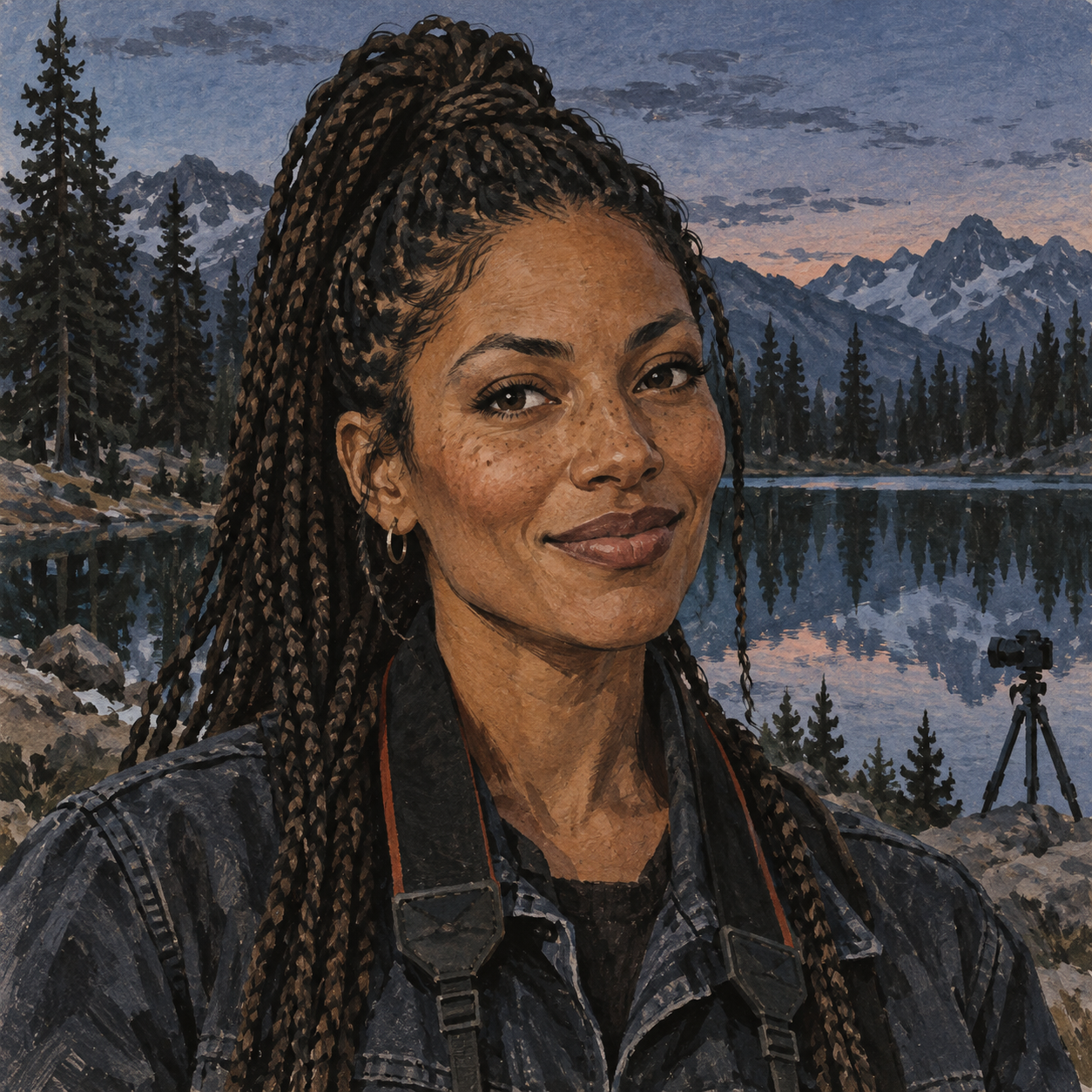 Illustrative portrait for the Editorial creator persona